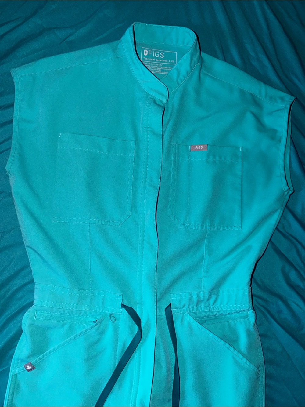 Figs XS Rafaela Cargo Scrub Jumpsuit Regular Length